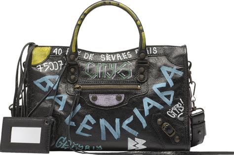 balenciaga graffiti waist bag replica|balenciaga city bag graffiti.